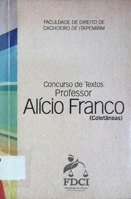 Concurso de textos professor Alício Franco: coletâneas