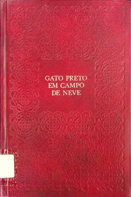 Gato preto em campo de neve