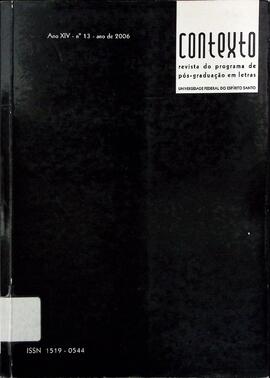 Contexto: revista do Programa de Pós-graduação em Letras - Ano XIV, Número 13